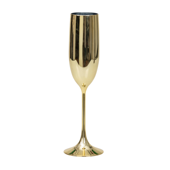 Guldfarvet Champagneglas - Sæt med 8 stk.