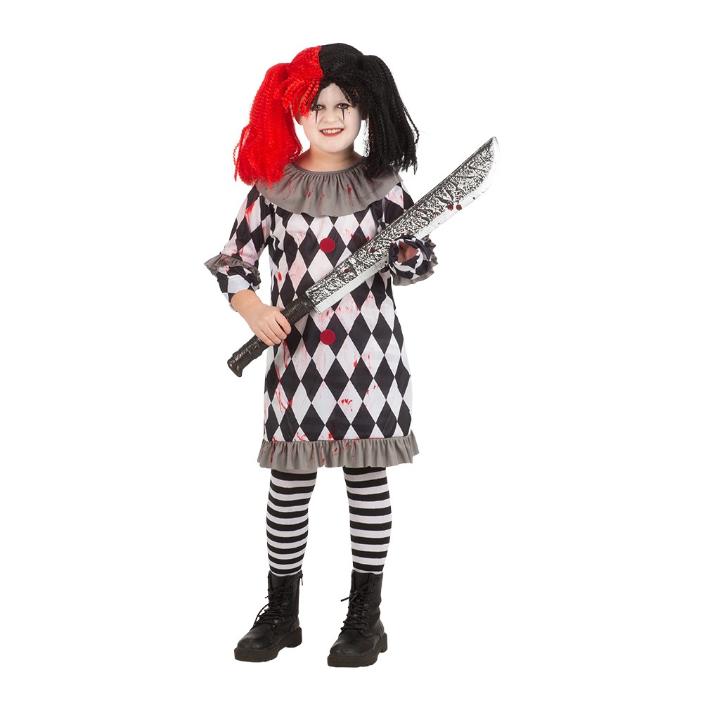 Skræmmende Klovnekostume til Pige – Halloween Tilbud!