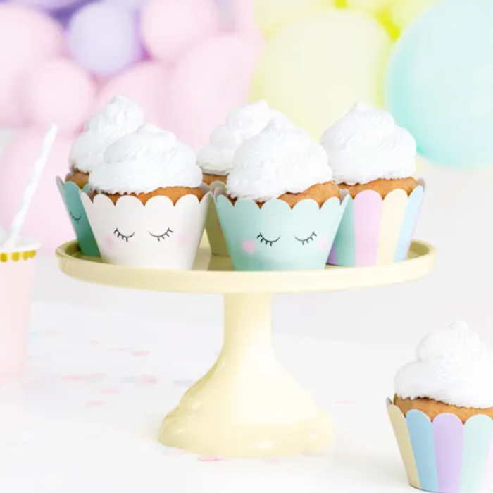 Enhjørning Cupcake Wrappers - Sæt med 6 stk.