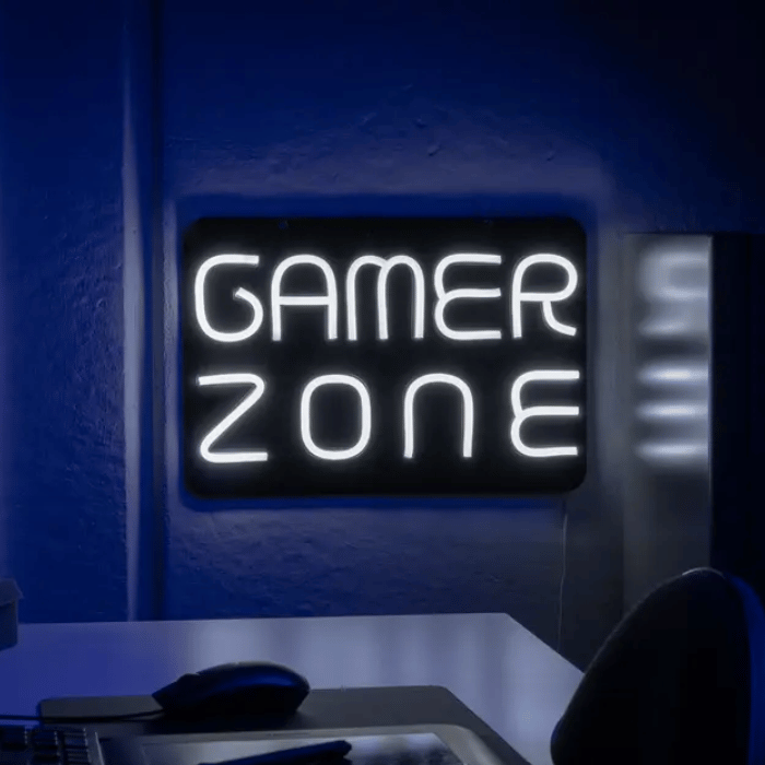 Gamer Zone Neon LED Skilt - Perfekt til dit gamerområde!