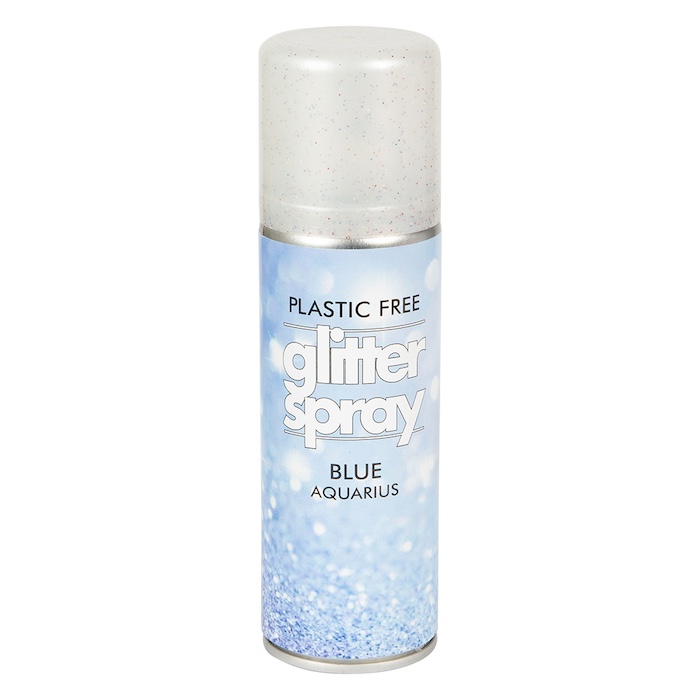 Glitterspray til Krop og Hår - Blå 125 ml til Fest!