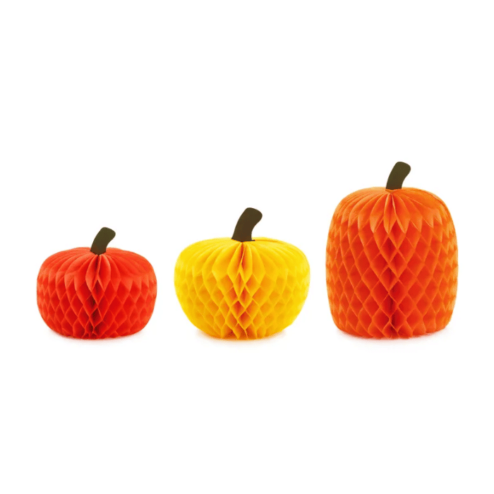 Græskar Honeycombs 3x - Perfekt til Halloween Dekoration!