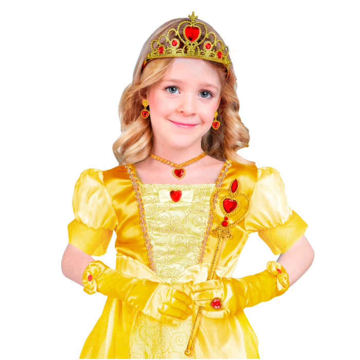 Gul Prinsesse Sæt til Børn - Fantastisk Tilbud!