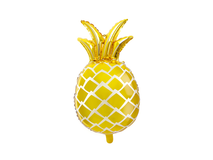 Guld Ananas Folieballon til Hawaii Tema Fest