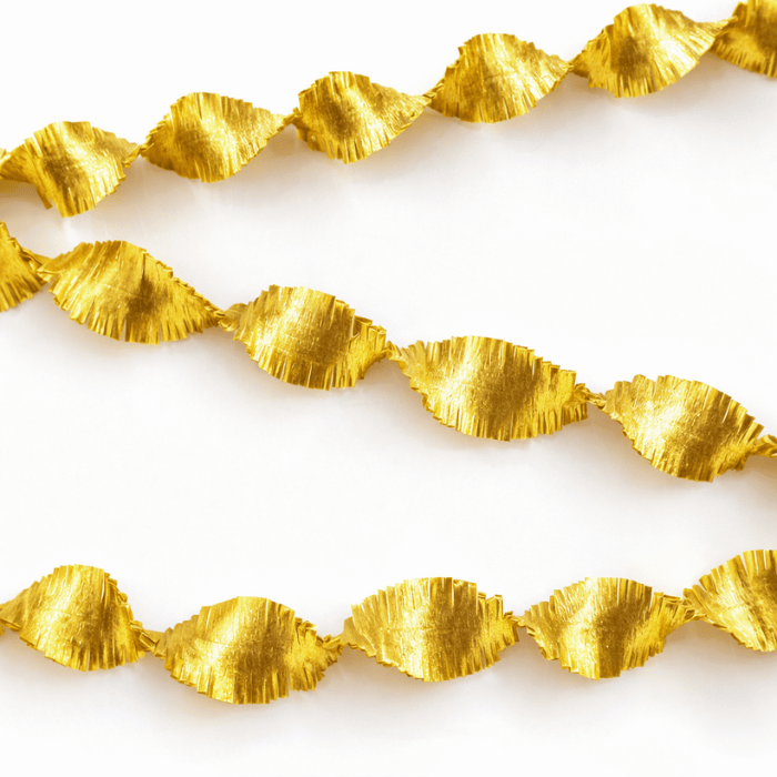 Guld Crepe Streamer Guirlande - Perfekt til fest!