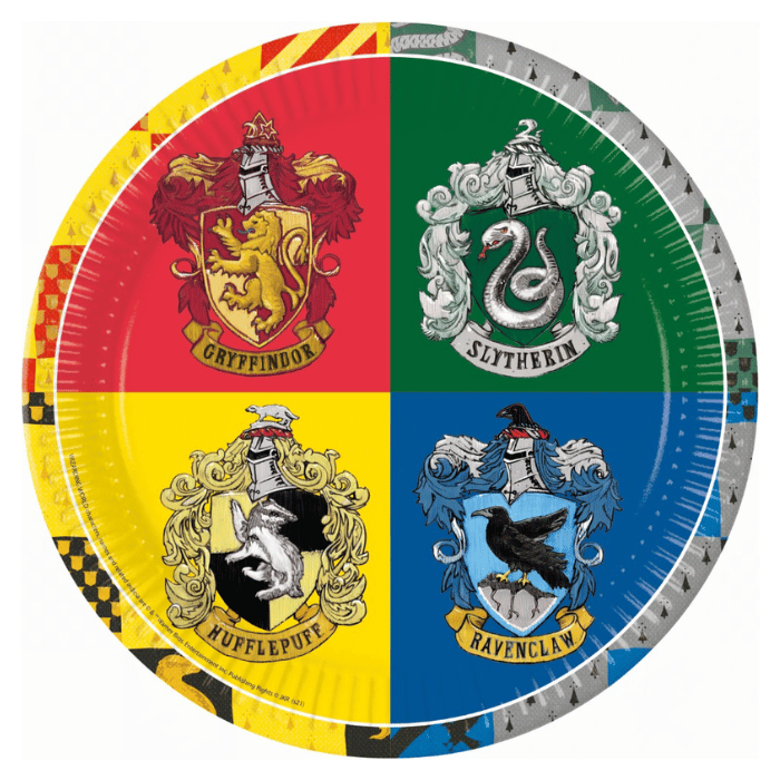 Harry Potter Paptallerkner - 8 stk til festlige lejligheder
