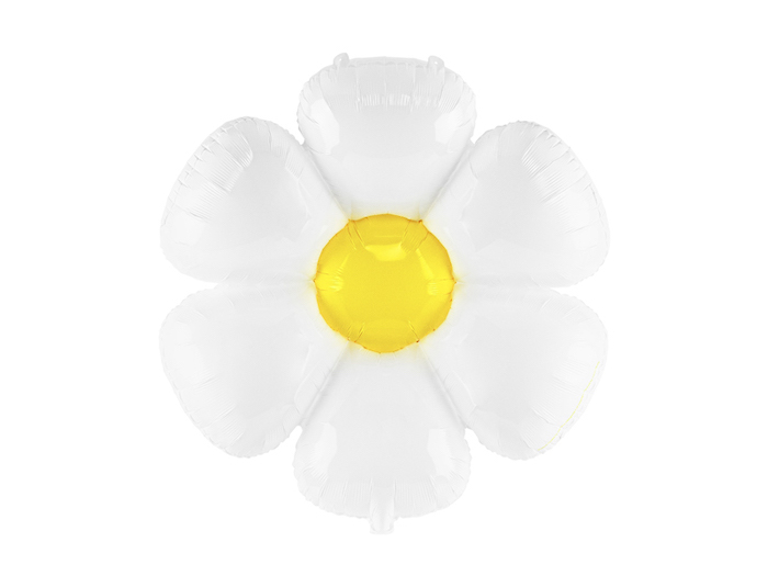 Hvid Blomst Folieballon - Perfekt til Fest!