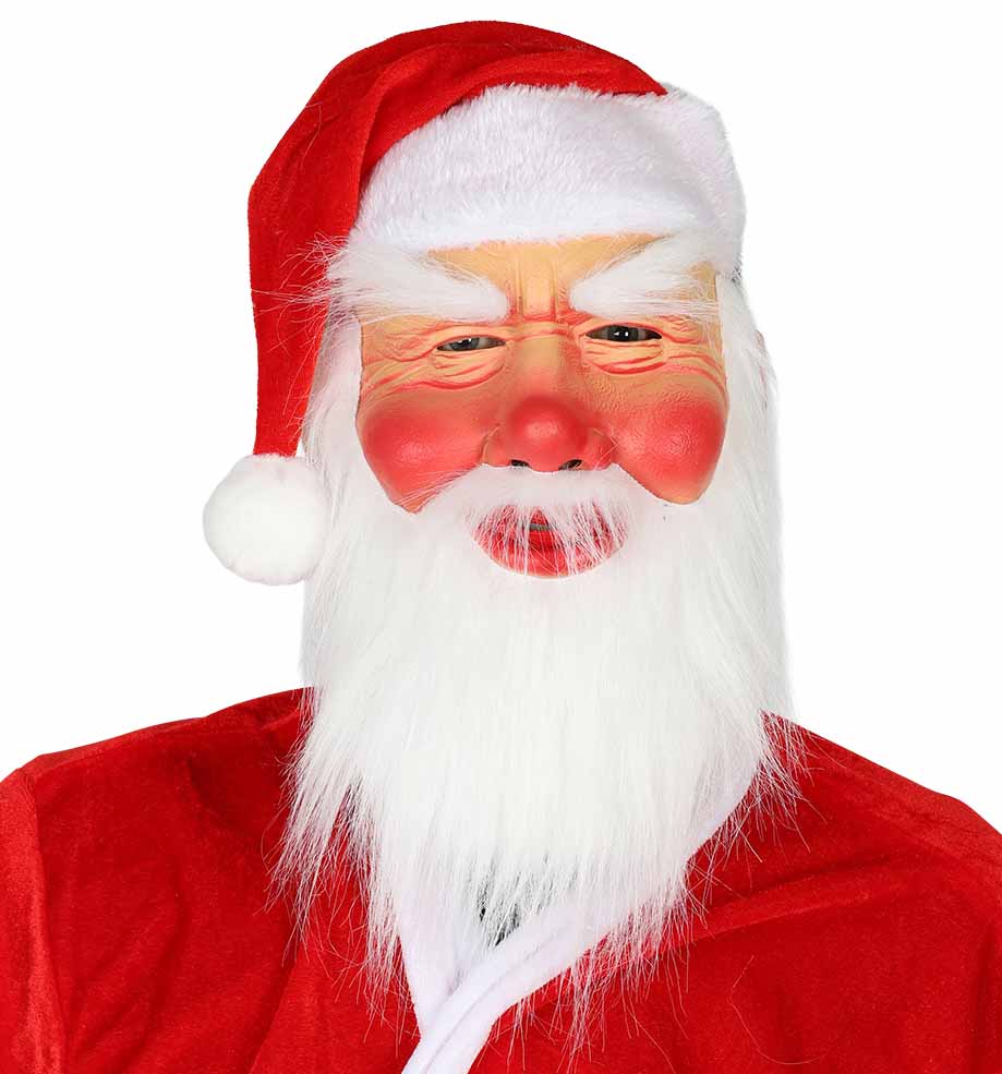 Sjov Julemandsmaske i Latex til Festlige Julefester