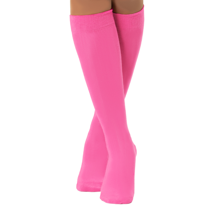 Knæstrømper til kvinder i neon pink - Fantastisk tilbud!