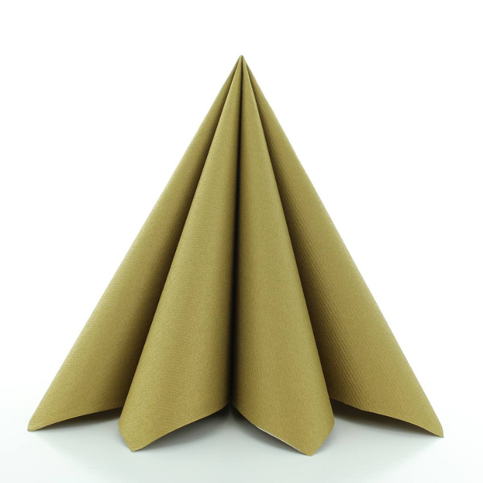 Luksus Guld Servietter til Fest - 12 stk. 40x40 cm