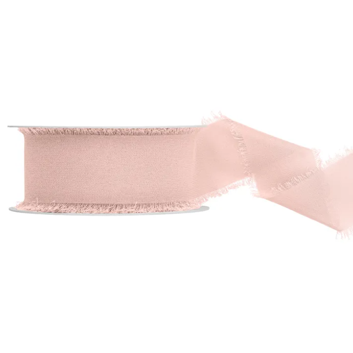 Lyserød Chiffon Bånd - Perfekt til Festdekorationer