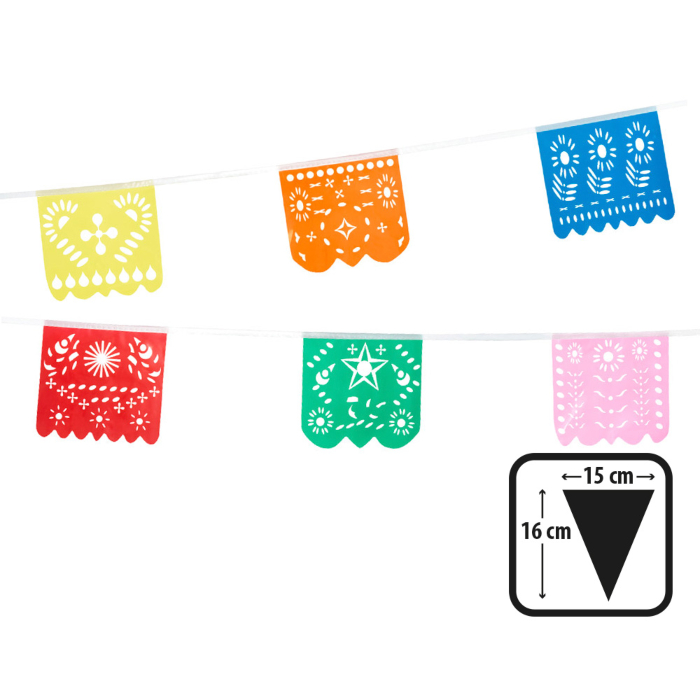 Multifarvet Mexicansk Fiesta Guirlande til Fest