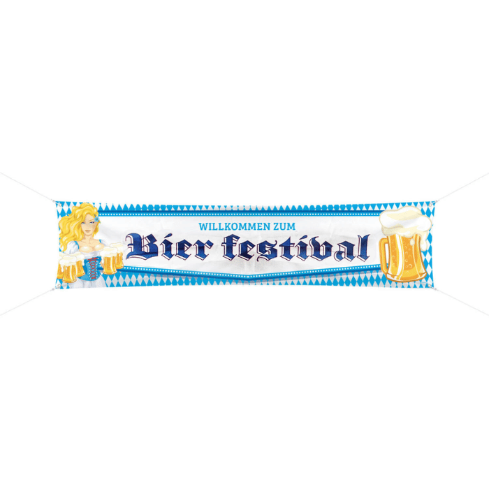 Oktoberfest Ølfestival Banner 180x40 cm - Feststemning!