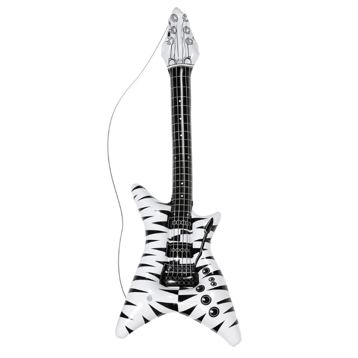 Oppustelig Zebra Rock Guitar - Festlig Underholdning!