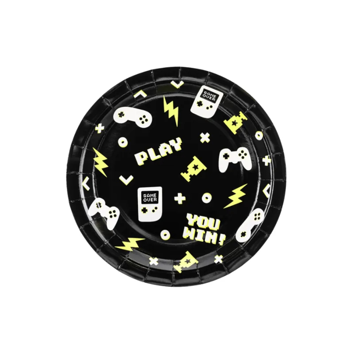 Paptallerkener Med Gamepad Motiver 6x 23x23