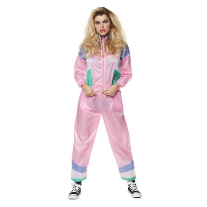 Pink Retro Træningsdragt til Kvinder - 2 Dele på Udsalg