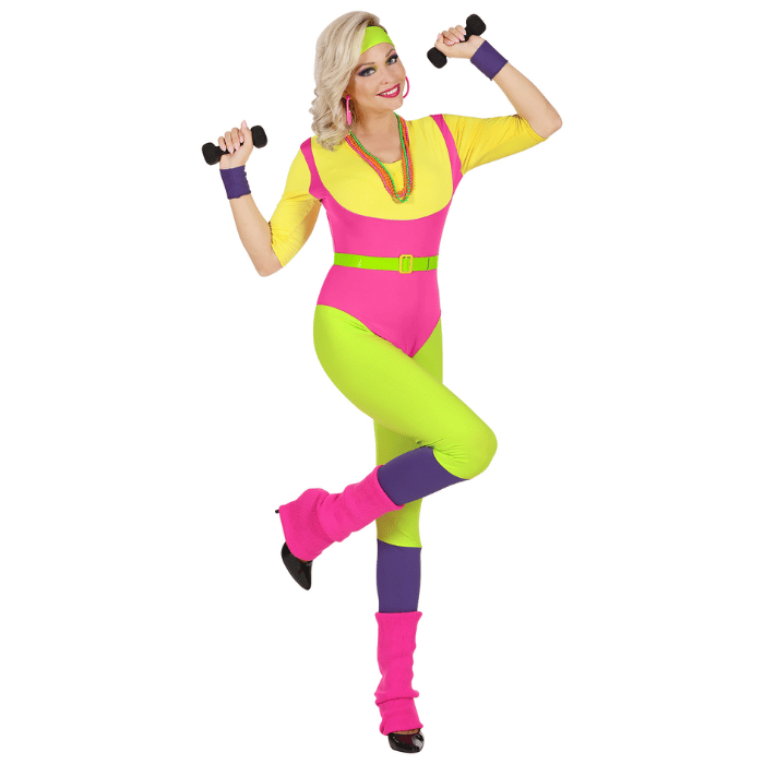 Retro Aerobic Instruktør Kostume til Kvinder - Udsalg!