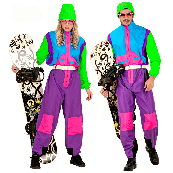 Retro Snowboarddragt Kostume til Festen!
