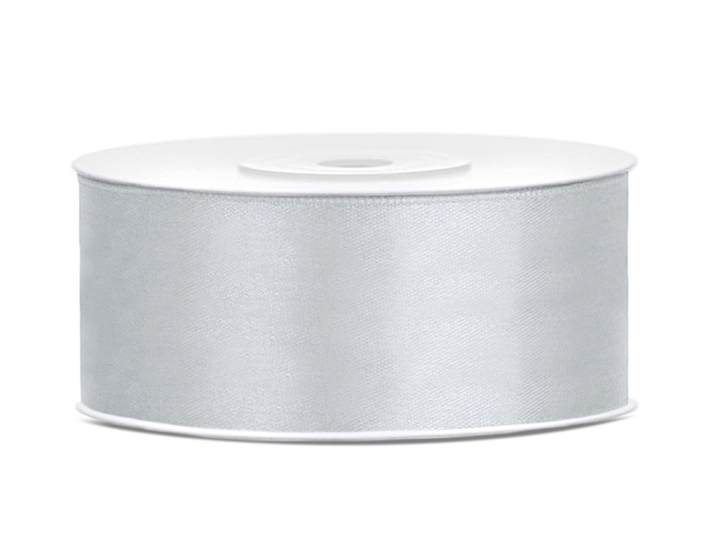 Sølv Satinbånd 25mm x 25 Meter – Elegant Gaveindpakning