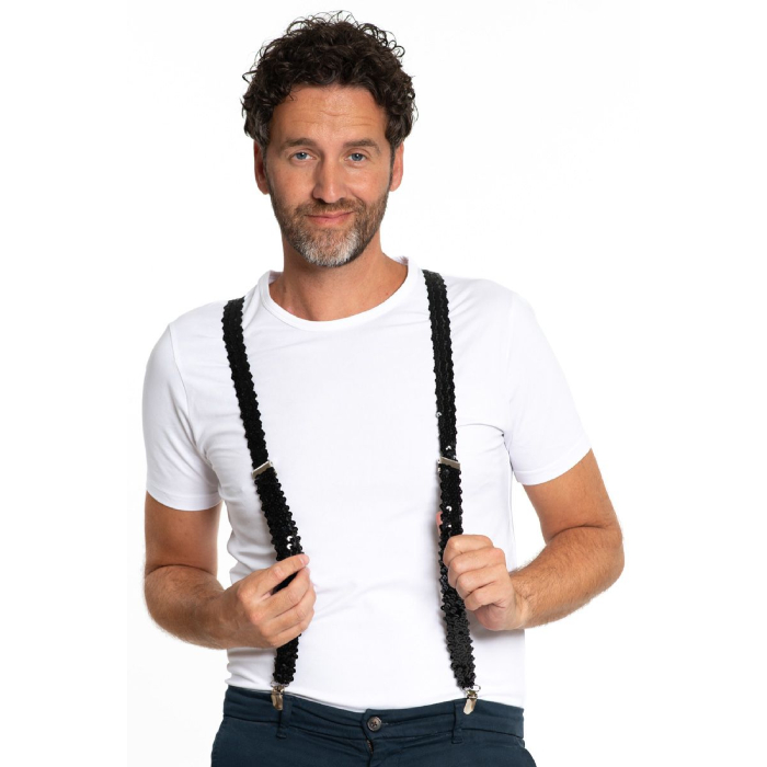Sorte Palietter Seler - Unisex One-size til Fest