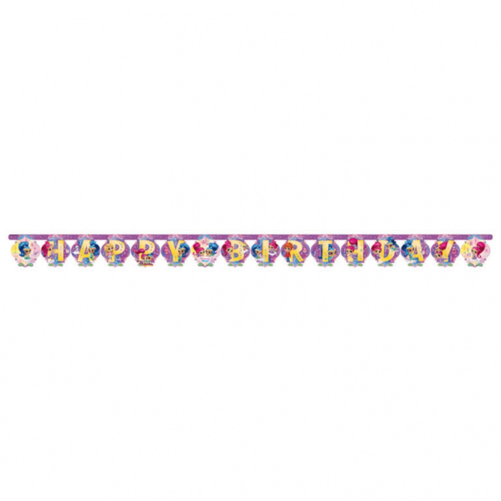 Shimmer & Shine Fødselsdagsbanner – Magisk Festpynt