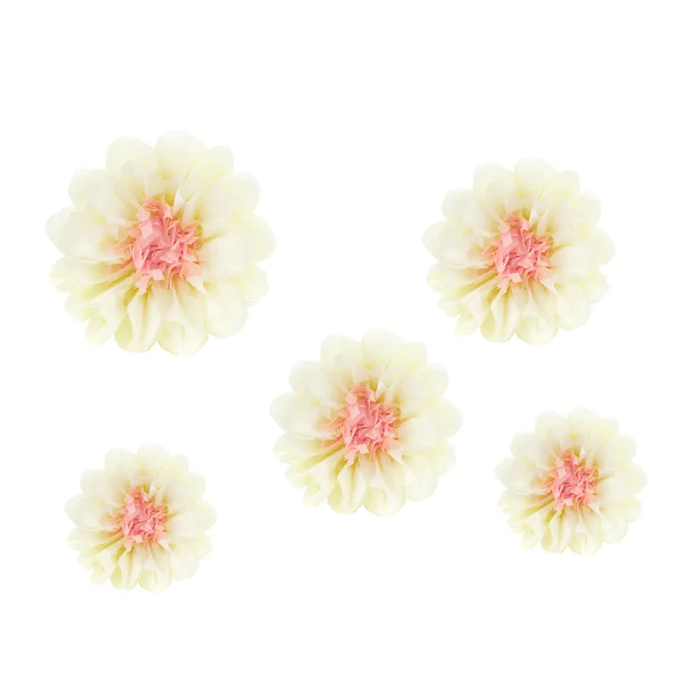 Silkepapirs Blomster Dekorationer - 5 stk. til festlige anledninger