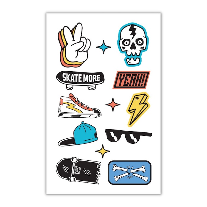 Midlertidige Skater Tatoveringer - Fantastisk Tilbud!