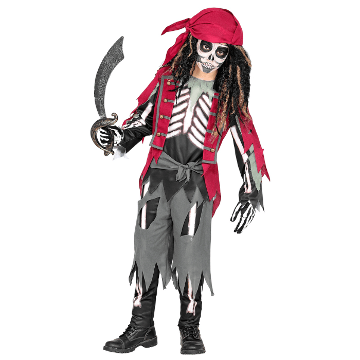 Skelet Pirat Kostume til Børn - Fantastisk Halloween Tilbud!