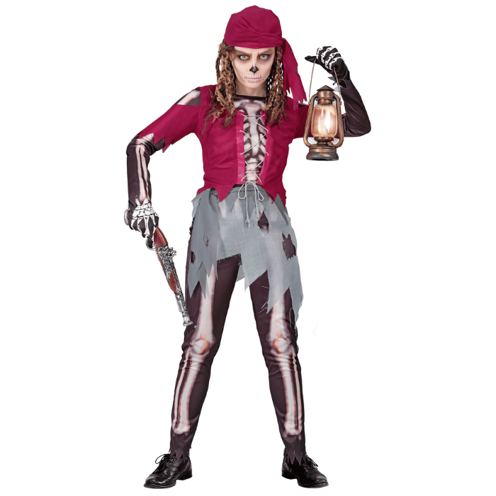 Skelet Pirat Kostume til Børn - Spooky Halloween!