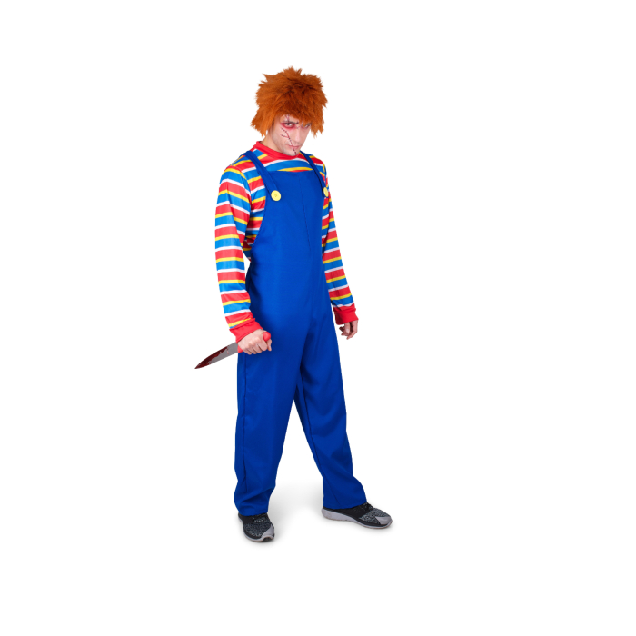 Skræmmende Dukke Kostume til Mænd - Perfekt til Halloween!