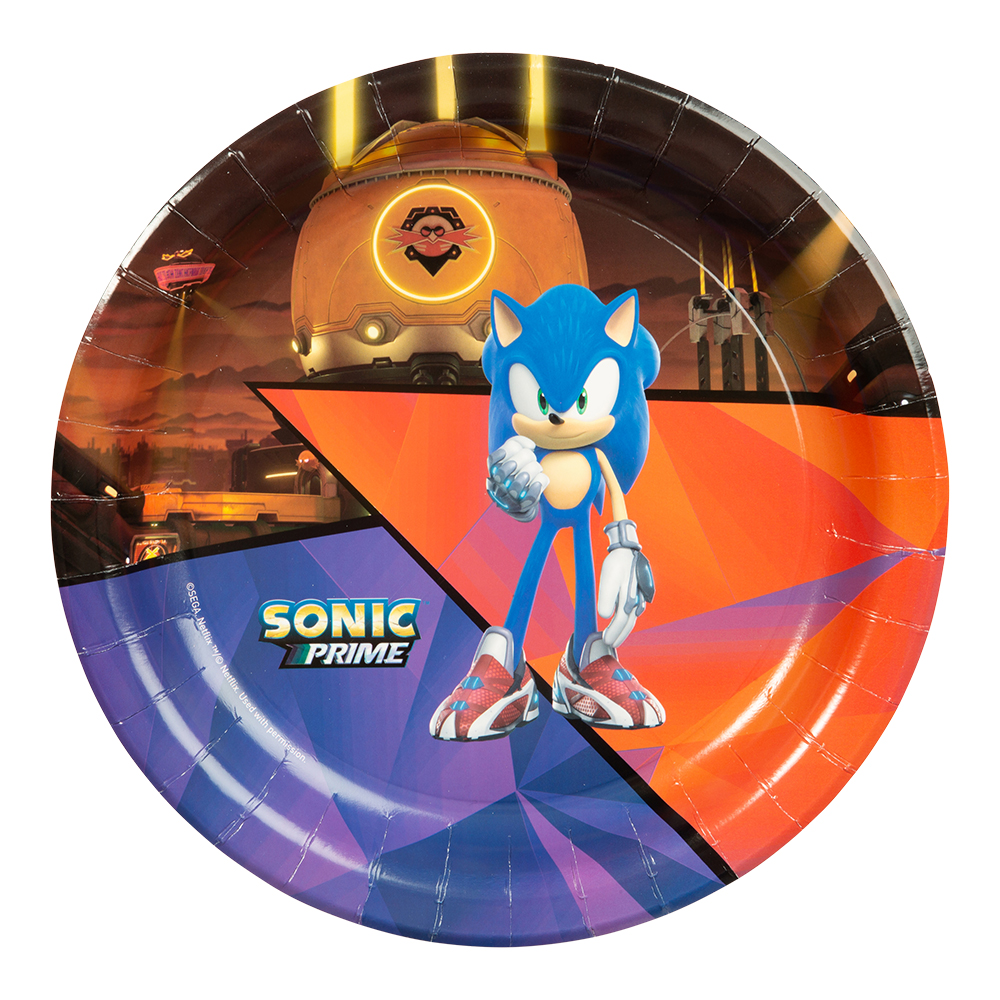 Sonic Paptallerkener - 8 stk. til festlige anledninger