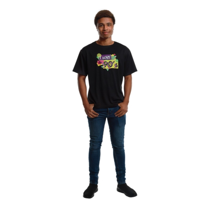 Sort "I Love The 90" T-shirt til Mænd - Fantastisk tilbud!