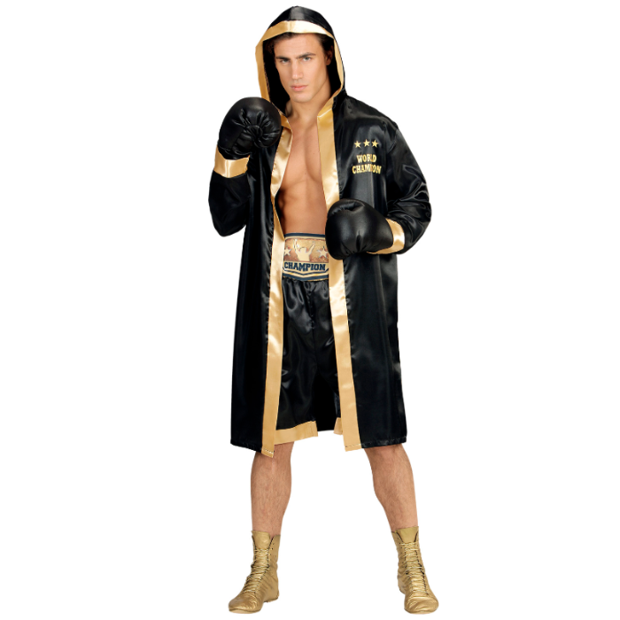 Sort og Guld Bokser Kostume - Fantastisk Tilbud!