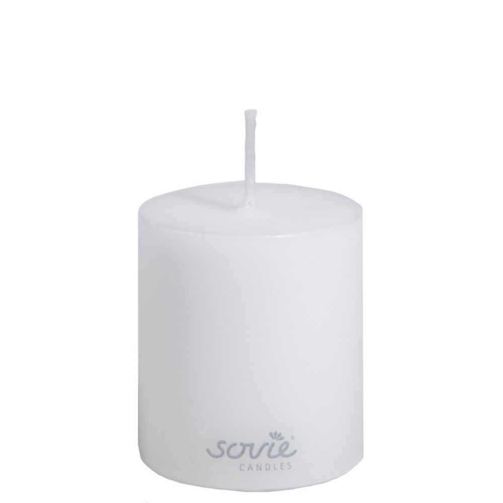 Sovie Hvide Bloklys 5x6 cm – Elegance til Dit Arrangement