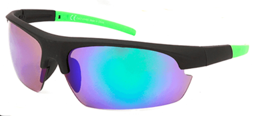 Sportssolbrille "Mont Blanc" Sort Grøn - Fantastisk Tilbud!