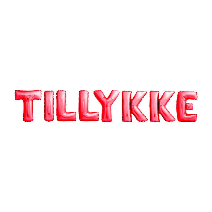 Rød Tillykke Folieballon - 35 cm til Festen!