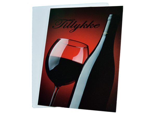 Tillykke Kort Med Vin – Ideelt til Fejringer og Gaver
