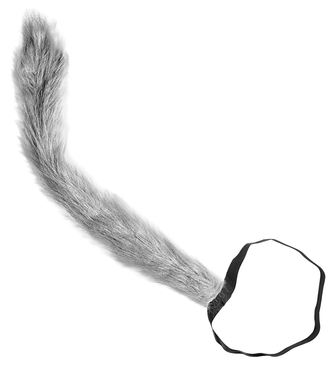 Realistisk grå ulvehale 52 cm til dit kostume
