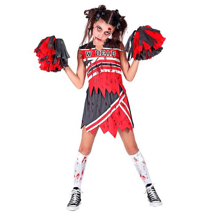 Zombie Cheerleader Kostume til Børn - Halloween Tilbud
