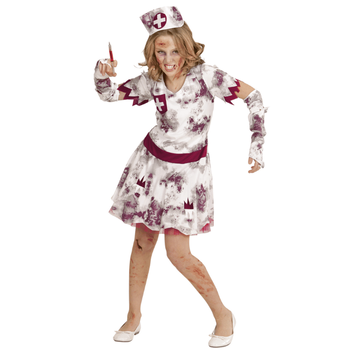 Zombie Sygeplejerske Kostume til Børn - Halloween Tilbud!