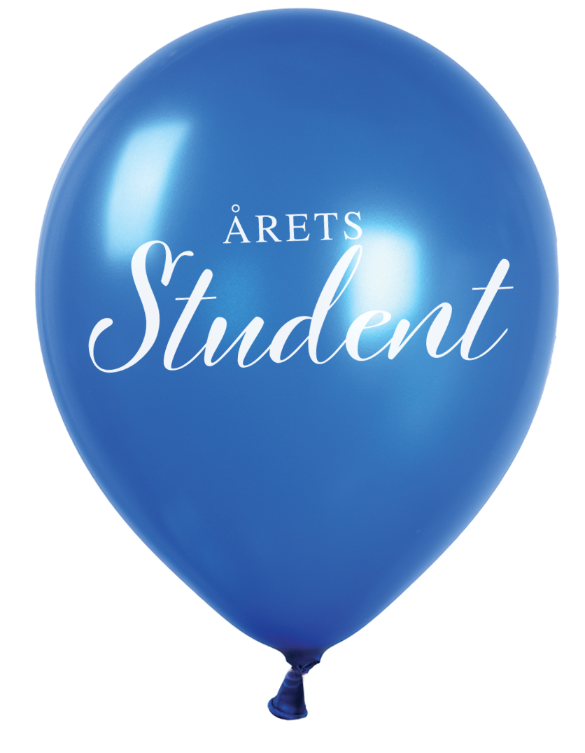 årets Student Balloner Blå 10x 25cm